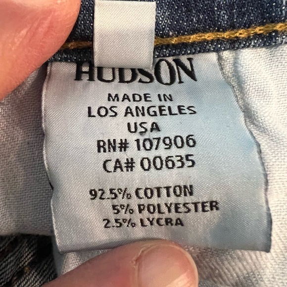 Hudson Krista Super Skinny Blue Jeans size 27, Rise 7.5”, RN #107996, 5 pockets - Picture 11 of 14